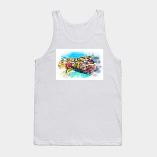 Cinque Terre Italian Riviera coastline Italy Liguria Tank Top